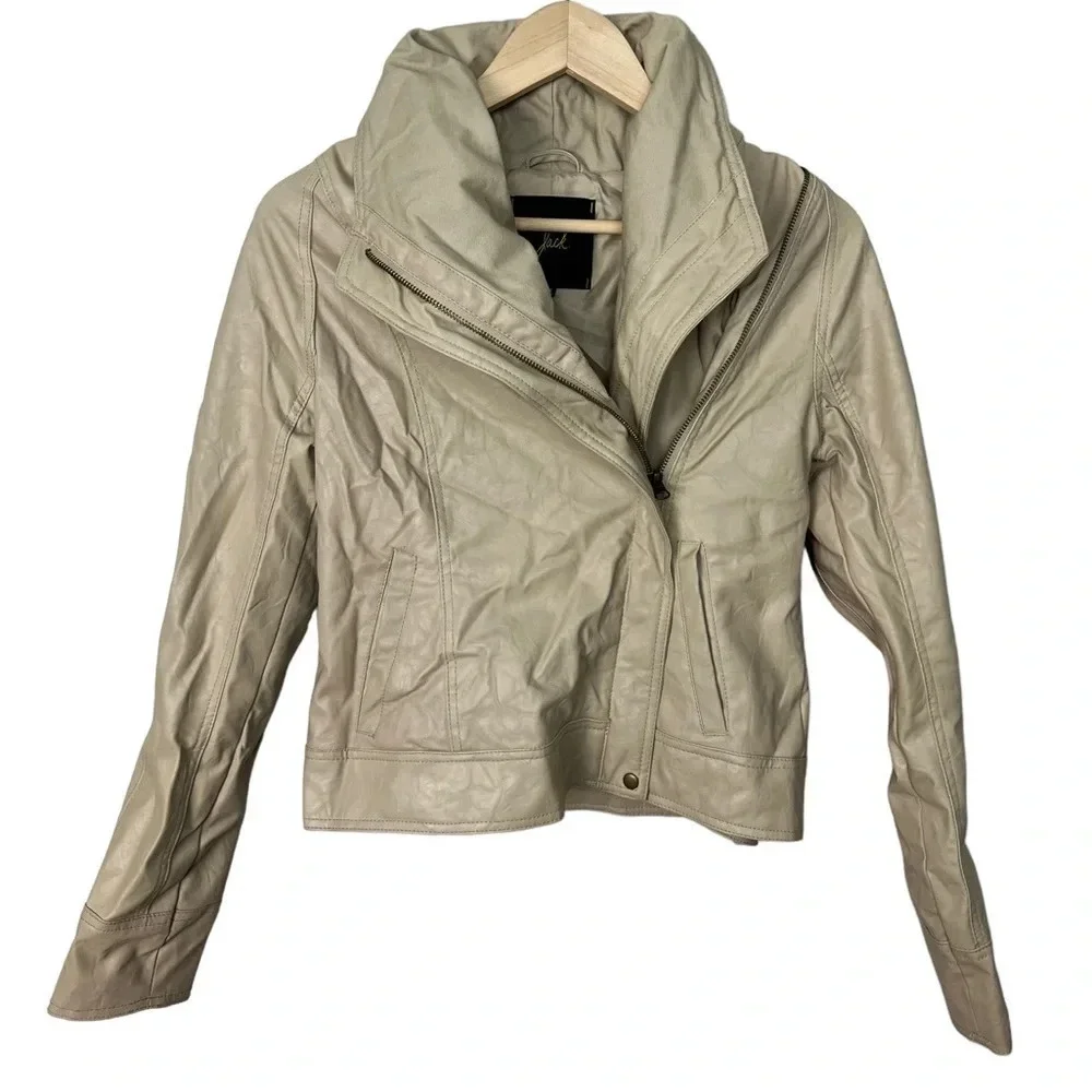 Jack • Moto Faux Leather Asymmetrical Zip Jacket - Picture 1 of 8